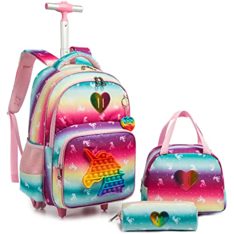 School Rolling Backpack for Girls With Wheels Trolley Wheeled Backpack
School Rolling Backpack for Girls With Wheels Trolley Wheeled Backpack