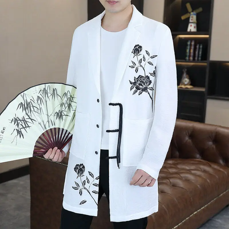 Летний мужской длинный свежай Тонкий открытый кардиган в стиле ретро, солнцезащитная одежда, национальный костюм, верхняя одежда с воротником
Летний мужской длинный свежай Тонкий открытый кардиган в стиле ретро, солнцезащитная одежда, национальный костюм, верхняя одежда с воротником