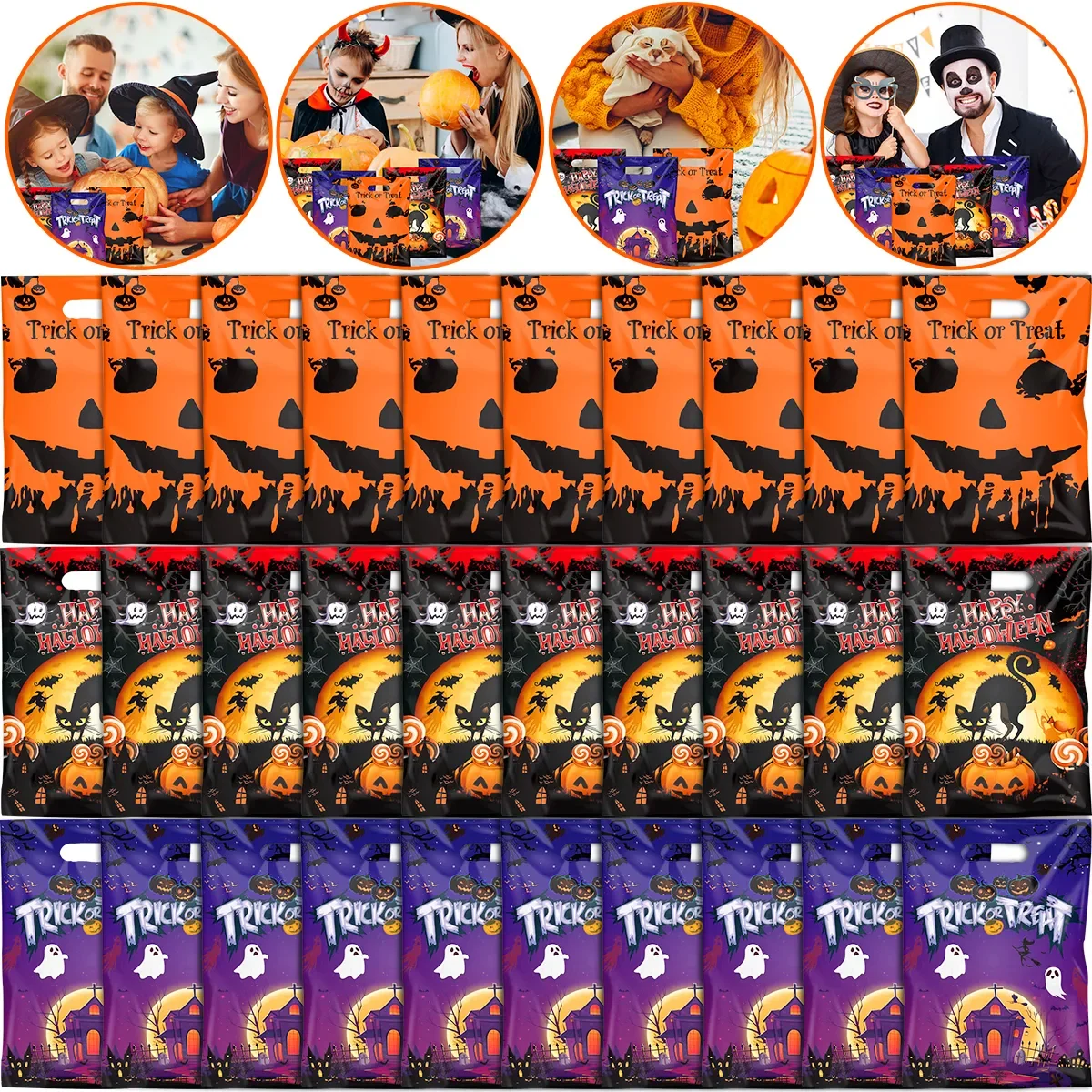 100pc Happy Halloween Treat Bags Trick or Treat Candy Goody Bag for Kids Halloween Party Favor Classroom Plastic Goodie Supplies
100pc Happy Halloween Treat Bags Trick or Treat Candy Goody Bag for Kids Halloween Party Favor Classroom Plastic Goodie Supplies