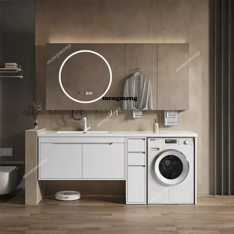 Corian integrated basin fashion light luxury washing machine cabinet washbasin combination
Corian integrated basin fashion light luxury washing machine cabinet washbasin combination