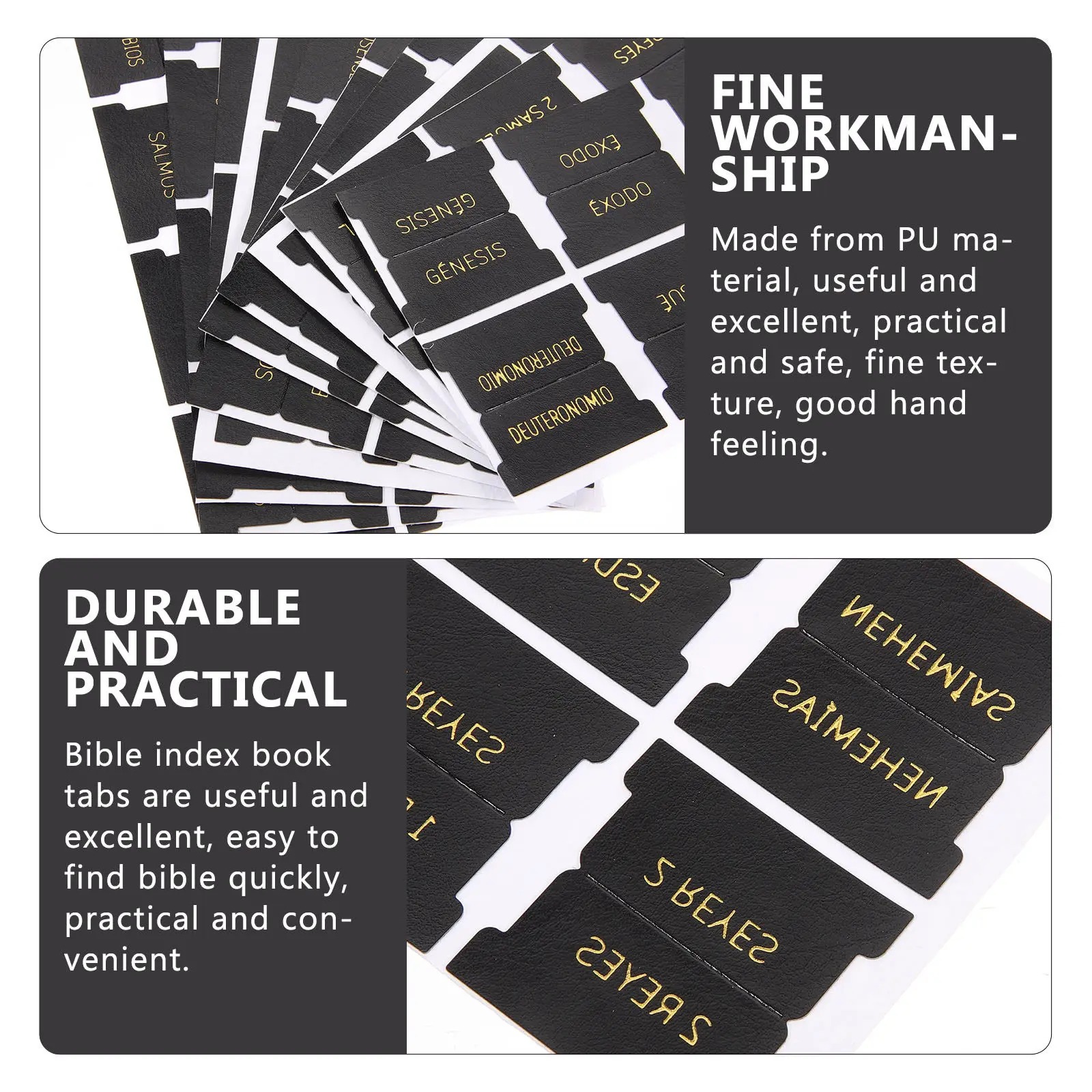 80Pcs PU Bible Tabs Blank Index Book Tabs for Bible Study Scripture Reference Men Women Teens Convenient
80Pcs PU Bible Tabs Blank Index Book Tabs for Bible Study Scripture Reference Men Women Teens Convenient