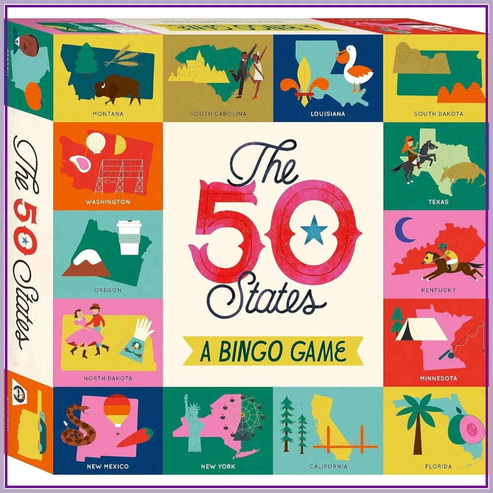 50 States Bingo Game: A Fun Exploration Game for All Ages
50 States Bingo Game: A Fun Exploration Game for All Ages