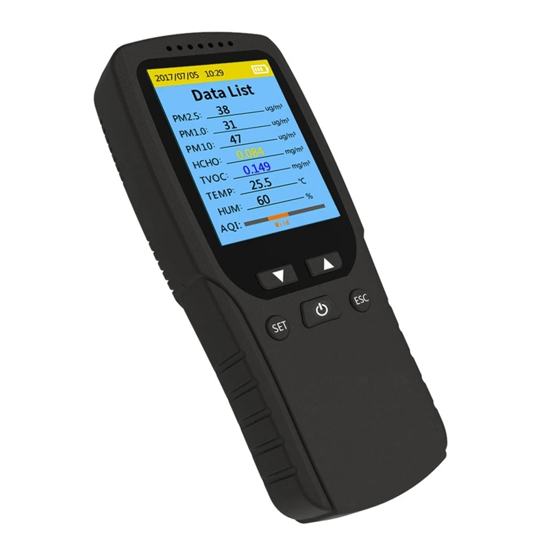 1 Set Air Quality Monitor Indoor Air Pollution Meter Formaldehyde Detector Gas Detector
1 Set Air Quality Monitor Indoor Air Pollution Meter Formaldehyde Detector Gas Detector