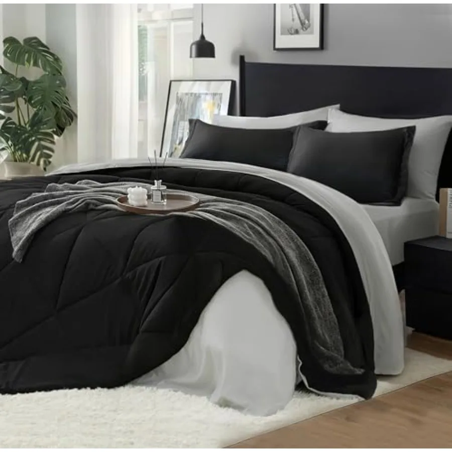 Comforter Set 7 Pieces Bed in A Bag - Soft Microfiber Reversible Bed Set with Comforters, Sheets, Pillowcases and Shams, Cozy L
Comforter Set 7 Pieces Bed in A Bag - Soft Microfiber Reversible Bed Set with Comforters, Sheets, Pillowcases and Shams, Cozy L