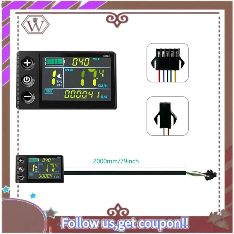 ABBG-Electric Scooter Lithium Battery Modified LCD-S866 Color Screen Instrument 17A Controller Power Booster Throttle Set Replac
ABBG-Electric Scooter Lithium Battery Modified LCD-S866 Color Screen Instrument 17A Controller Power Booster Throttle Set Replac