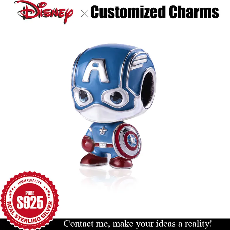 Серебряный шарм Disney 925, Капитан Америка в Марвел, настраиваемые бусины, шарм супергероев, оригинальные женские ювелирные аксессуары, подарки
Серебряный шарм Disney 925, Капитан Америка в Марвел, настраиваемые бусины, шарм супергероев, оригинальные женские ювелирные аксессуары, подарки