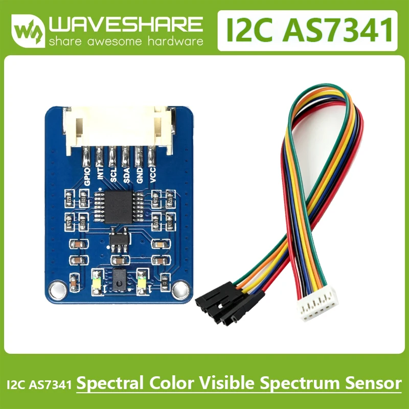 Модуль спектрального цветового датчика видимого спектра I2C AS7341 для Raspberry Pi Zero 2 W 3 3B 4B 4 5 Rpi Arduino STM32, спектрометр
Модуль спектрального цветового датчика видимого спектра I2C AS7341 для Raspberry Pi Zero 2 W 3 3B 4B 4 5 Rpi Arduino STM32, спектрометр