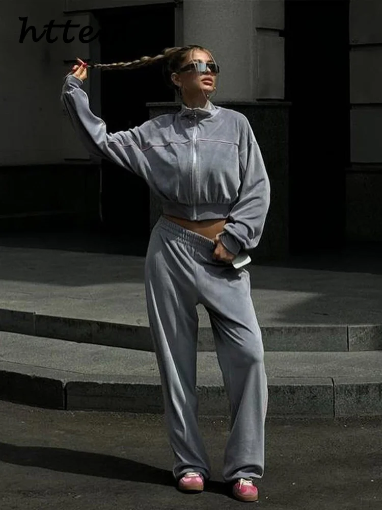 Women's Casual Solid Color Two-piece Short Stand-up Collar Jacket Wide-leg Pants 2026 Street Style Women's Clothing Set
Women's Casual Solid Color Two-piece Short Stand-up Collar Jacket Wide-leg Pants 2026 Street Style Women's Clothing Set