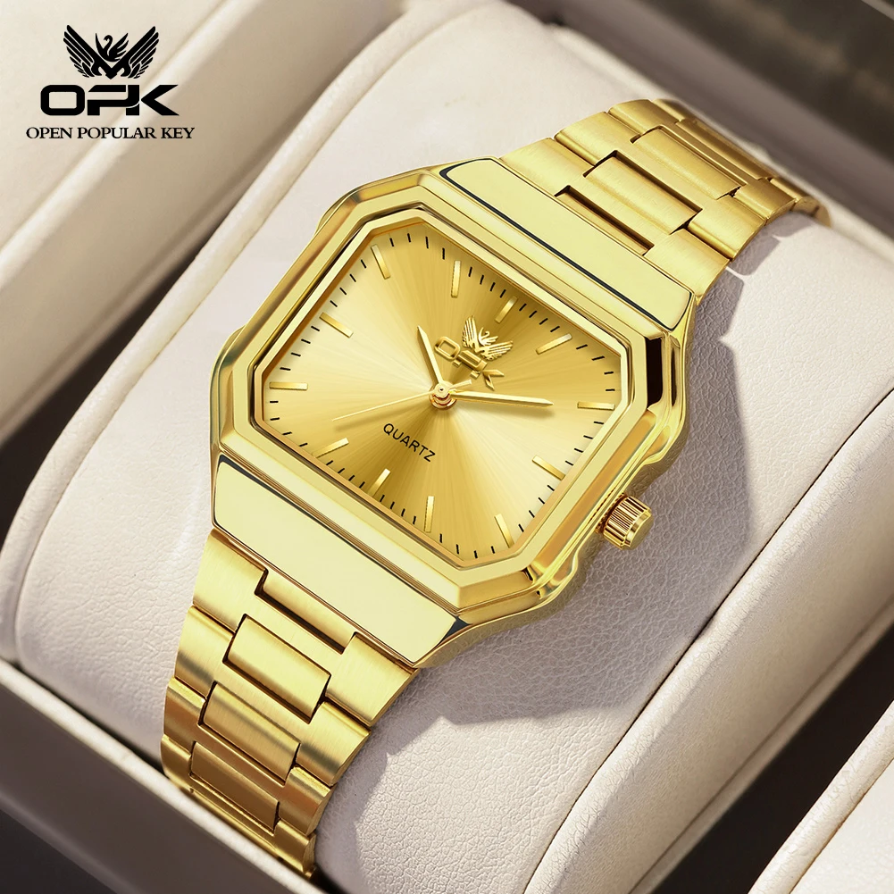 OPK 6080 Classic Fashion Ladies Quartz Watch Retro Square Dial Adjustable Strap Stainless Steel 30m Waterproof Watch For Women
OPK 6080 Classic Fashion Ladies Quartz Watch Retro Square Dial Adjustable Strap Stainless Steel 30m Waterproof Watch For Women