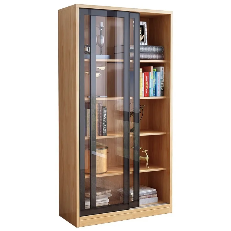 Modern solid wood glass door bookcase, floor-to-ceiling dustproof bookcase, locker
Modern solid wood glass door bookcase, floor-to-ceiling dustproof bookcase, locker