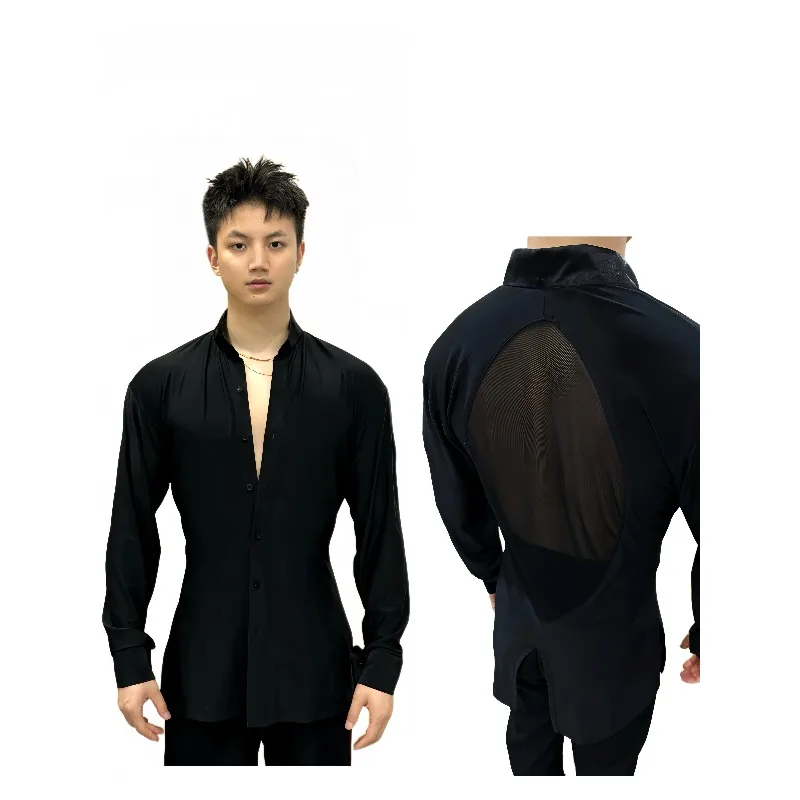 customized 6KDance stand up collar cardigan mesh men's Latin dance uniform professional ballroom dance practice dress
customized 6KDance stand up collar cardigan mesh men's Latin dance uniform professional ballroom dance practice dress