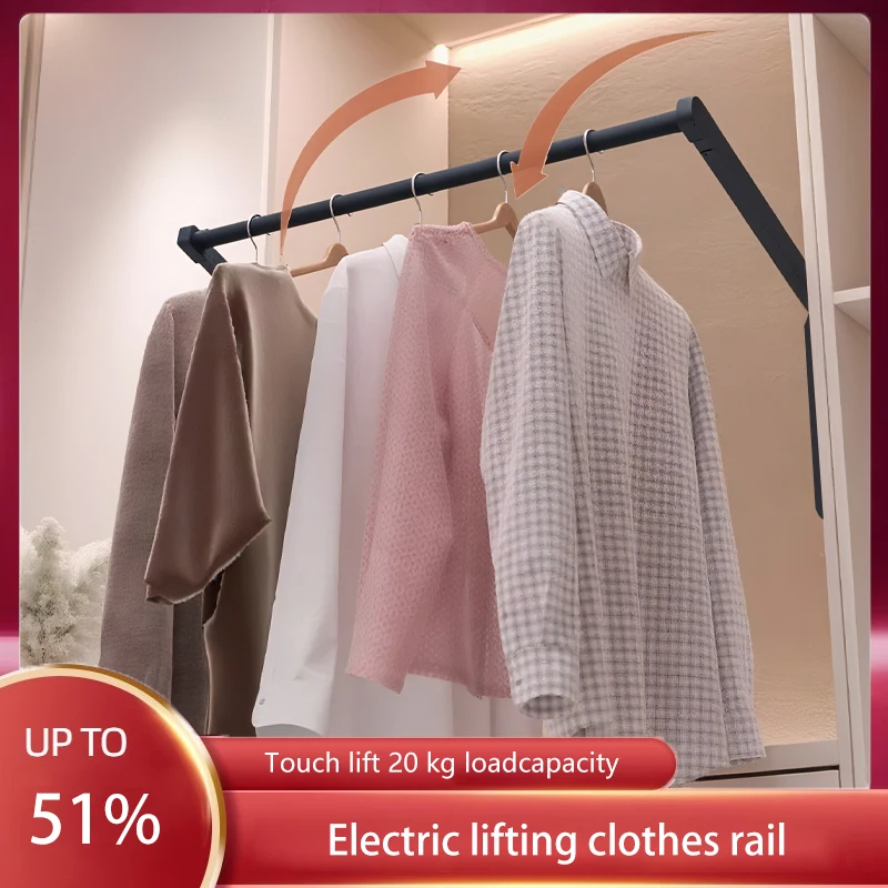 Intelligent Electric Lifting Clothes Hanger Wardrobe Automatic Clothes Hanger Return Clothes Hanging Rod Hardware 
Intelligent Electric Lifting Clothes Hanger Wardrobe Automatic Clothes Hanger Return Clothes Hanging Rod Hardware