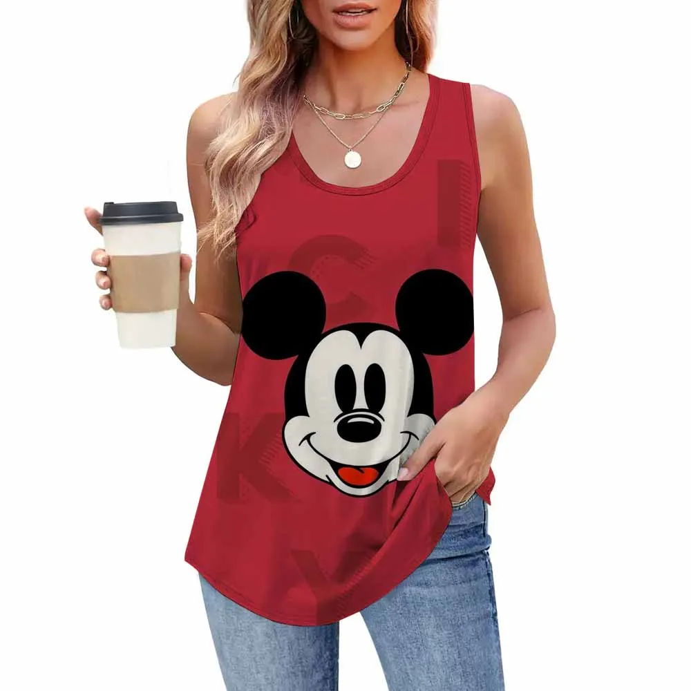 Summer Disney Mickey Mouse Minnie print Tank Tops Women Fashion Streetwear Oversized O-Neck Vest Off Shoulder Sleeveless Woman
Summer Disney Mickey Mouse Minnie print Tank Tops Women Fashion Streetwear Oversized O-Neck Vest Off Shoulder Sleeveless Woman