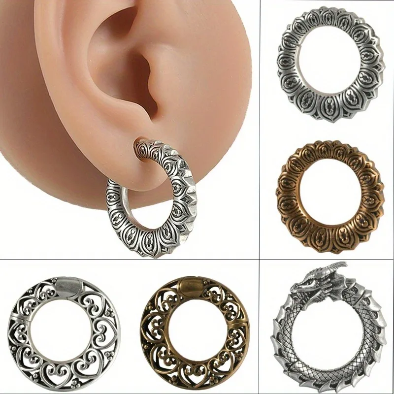 2pc Heart-shaped Cutout Large Size Copper Ear Lotus Dragon Magnetic Earring Earlobe Piercing Jewelry
2pc Heart-shaped Cutout Large Size Copper Ear Lotus Dragon Magnetic Earring Earlobe Piercing Jewelry