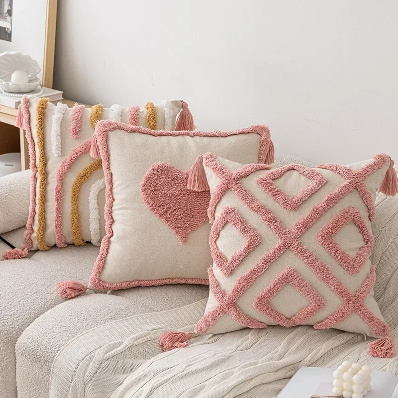 Pink Tufted Cushion Cover 45X45cm Nordic Cotton Canvas Geometric Plush Embroidered Pillow Case Home Decorative Cushions for Sofa
Pink Tufted Cushion Cover 45X45cm Nordic Cotton Canvas Geometric Plush Embroidered Pillow Case Home Decorative Cushions for Sofa