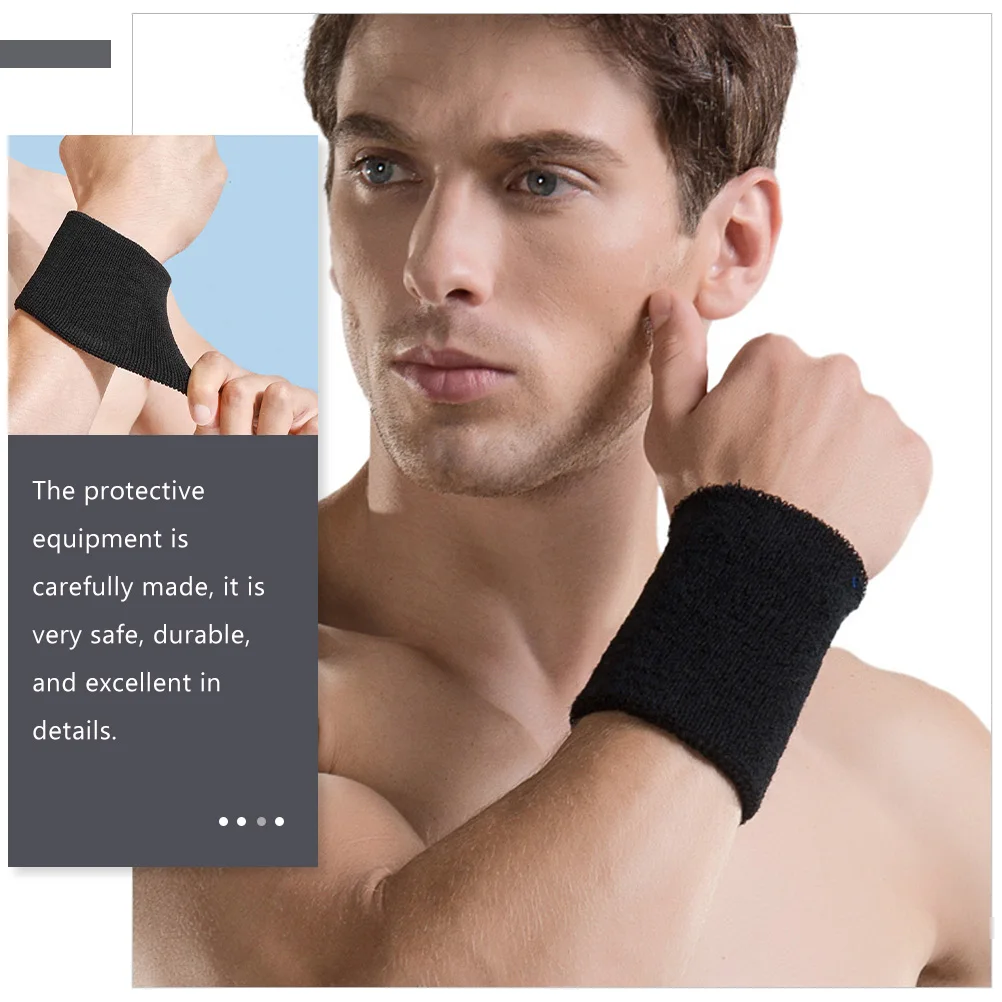 6 Pcs Black Sports Wristb s Elastic Sweat Absorbent Brace Guard for Running Cycling Fitness Durable Comfortable Protector
6 Pcs Black Sports Wristb s Elastic Sweat Absorbent Brace Guard for Running Cycling Fitness Durable Comfortable Protector