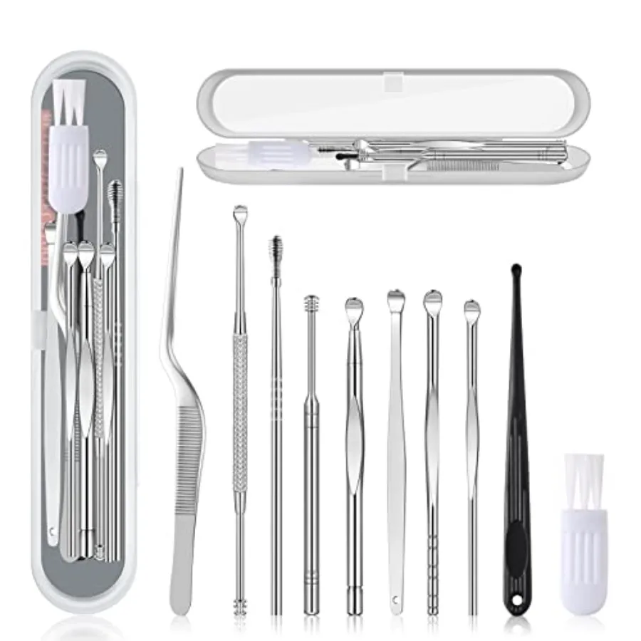Ear Pick Ear Wax Removal Kit, Ear Cleansing Set, Earwax Remover Tool, Ear Curette Ear Wax Remover Tools with a Cleaning Brush a
Ear Pick Ear Wax Removal Kit, Ear Cleansing Set, Earwax Remover Tool, Ear Curette Ear Wax Remover Tools with a Cleaning Brush a