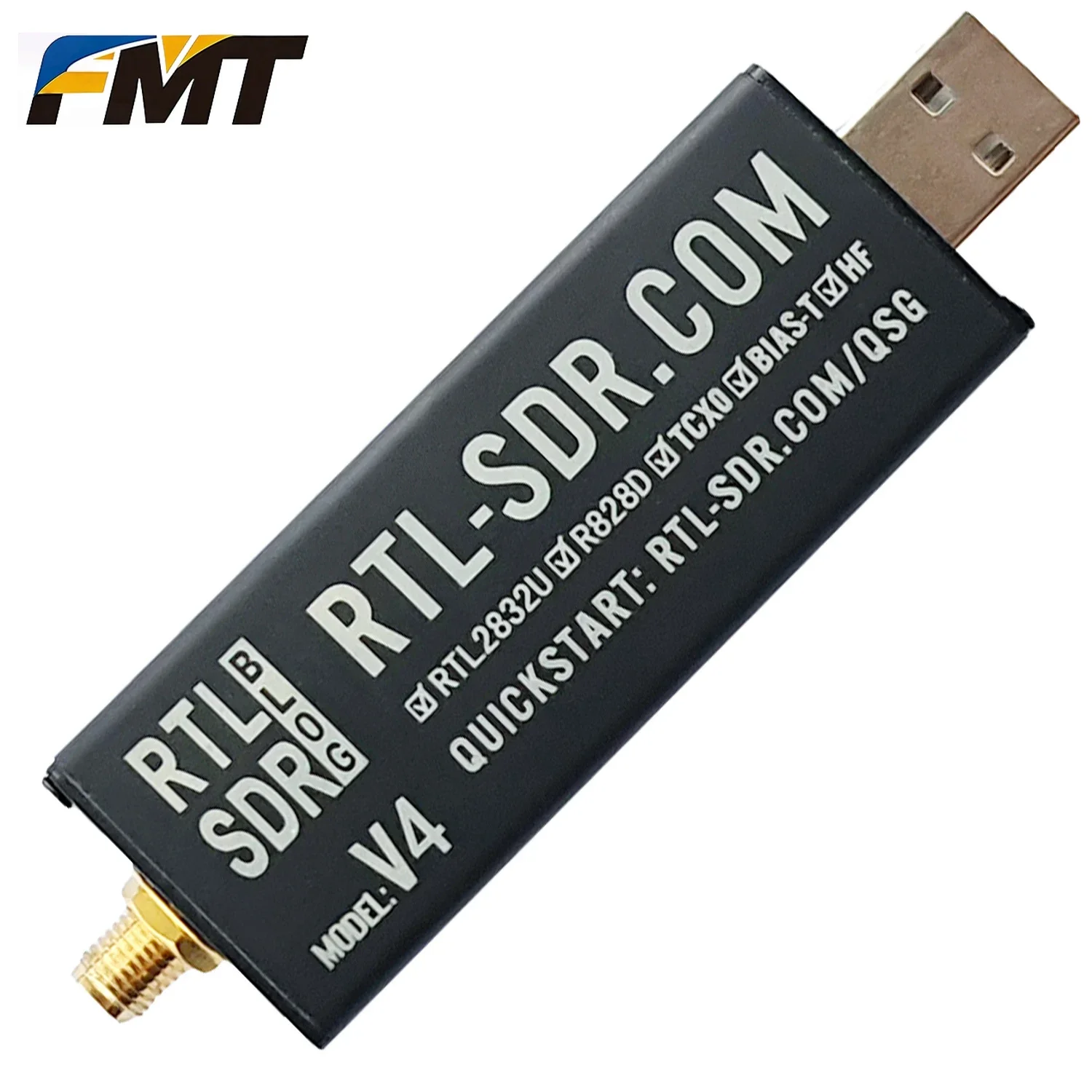FMT .RTL-SDR Blog RTL SDR V4 R828D RTL2832U 1PPM TCXO SMA RTLSDR Software Defined Radio (Dongle Only)
FMT .RTL-SDR Blog RTL SDR V4 R828D RTL2832U 1PPM TCXO SMA RTLSDR Software Defined Radio (Dongle Only)