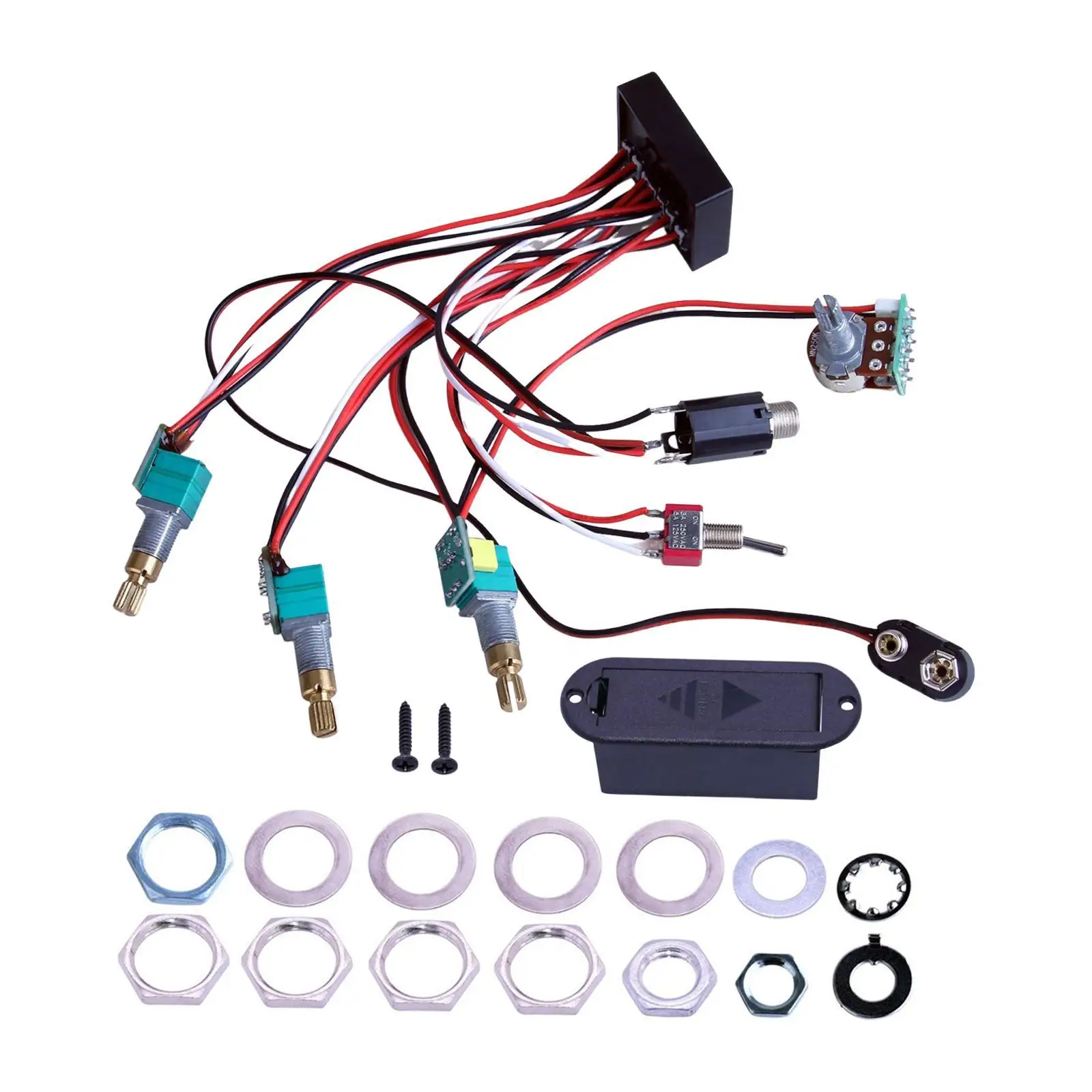 Electric Bass Pickups Prewired Assembly Easy Installation Bass EQ Equalizer Active Equalizer for Bass Guitar Bass Pickup Parts
Electric Bass Pickups Prewired Assembly Easy Installation Bass EQ Equalizer Active Equalizer for Bass Guitar Bass Pickup Parts
