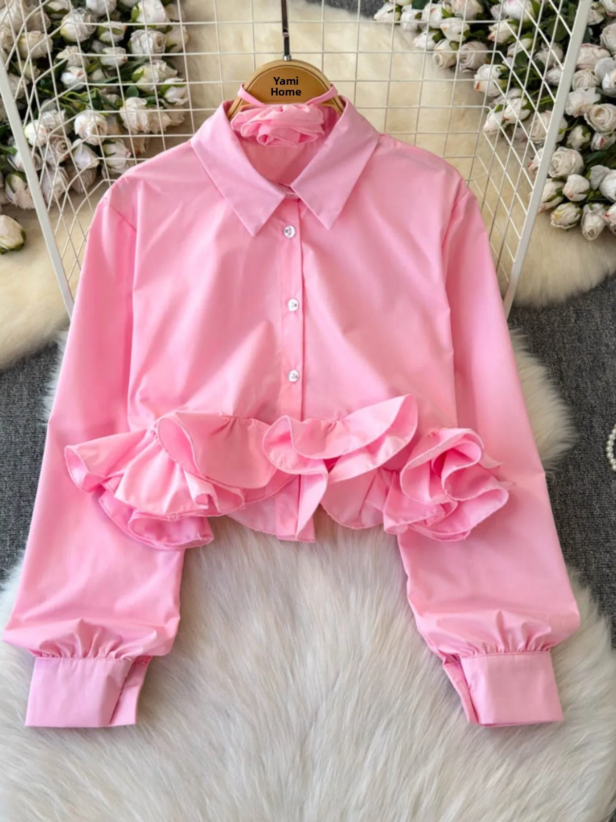 Sweet Sli ort Fit Decorative Lace Trim irt Ele Design Slimming Women's Premium Faion Top 2025 New Arrival
Sweet Sli ort Fit Decorative Lace Trim irt Ele Design Slimming Women's Premium Faion Top 2025 New Arrival