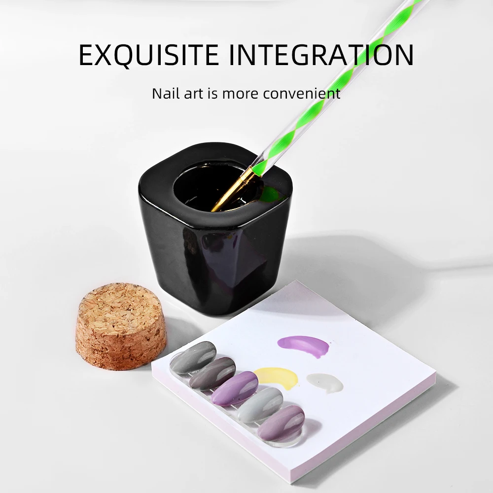 1Pcs Nail Pen Washing Cup Black/White Ceramics Powder With Wood Lid Liquid Brush Dappen Bowl Holder Container nail accessories
1Pcs Nail Pen Washing Cup Black/White Ceramics Powder With Wood Lid Liquid Brush Dappen Bowl Holder Container nail accessories