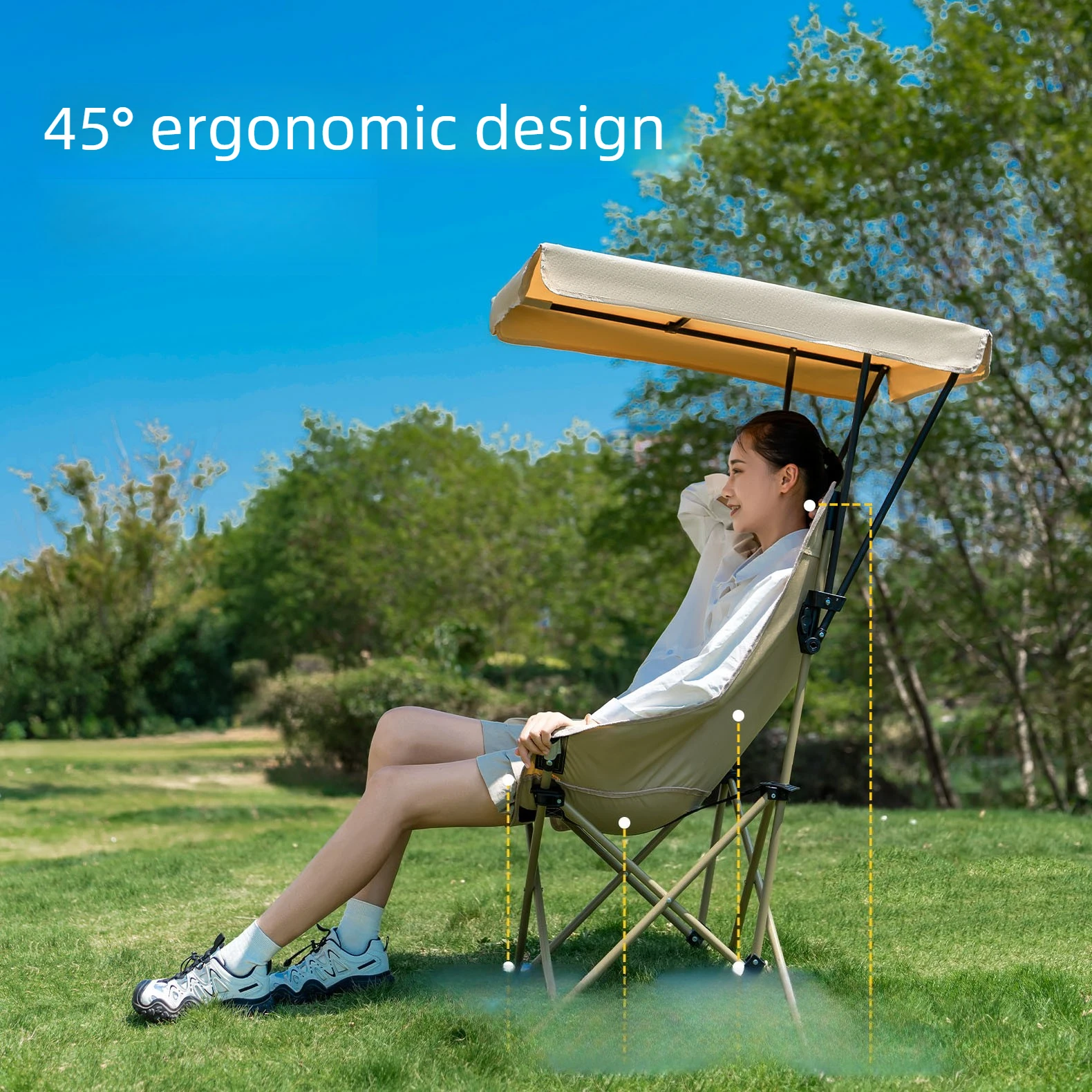 High Back Moon Chair AntiTip 330lbs Support Breathable Oxford Fabric Portable Folding Reclining for Camping Beach Fishing Picnic
High Back Moon Chair AntiTip 330lbs Support Breathable Oxford Fabric Portable Folding Reclining for Camping Beach Fishing Picnic