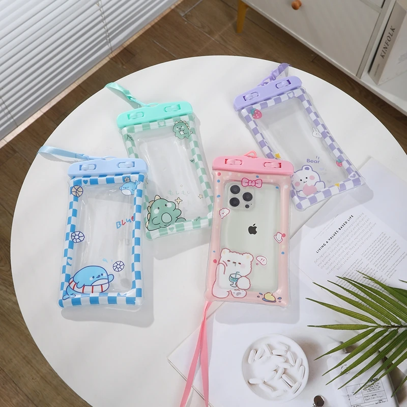 10pcs Cute Cartoon Waterproof Phone Pouch, Touch Screen Waterproof Phone Bag with Airbag Float Phone Case For Drifting/Swimming
10pcs Cute Cartoon Waterproof Phone Pouch, Touch Screen Waterproof Phone Bag with Airbag Float Phone Case For Drifting/Swimming