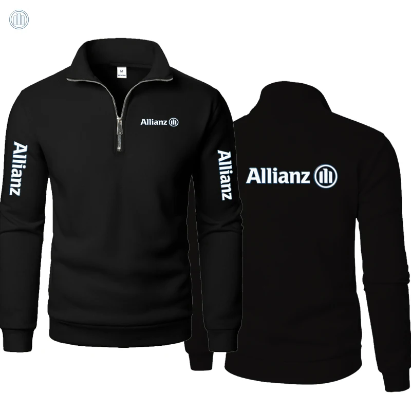 Allianz Brand Autumn Men's Half-Zip Hoodie - Long Sleeve Solid Crewneck Sweater - High Neck - Modern Streetwear - Winter Warmth
Allianz Brand Autumn Men's Half-Zip Hoodie - Long Sleeve Solid Crewneck Sweater - High Neck - Modern Streetwear - Winter Warmth