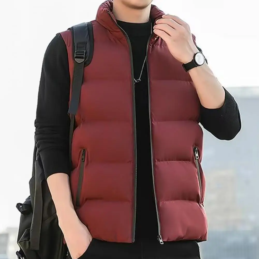 Men Vest Jacket Men's Quilted Stand Collar Waistcoat with Zipper Closure Pockets Solid Color Vest Jacket for Winter Warmth Style
Men Vest Jacket Men's Quilted Stand Collar Waistcoat with Zipper Closure Pockets Solid Color Vest Jacket for Winter Warmth Style