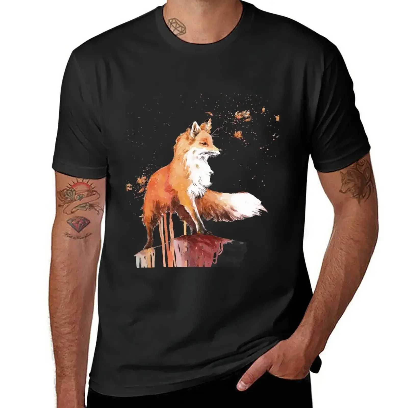 Fox water color art T-Shirt graphics customs boys animal print workout shirts for men
Fox water color art T-Shirt graphics customs boys animal print workout shirts for men