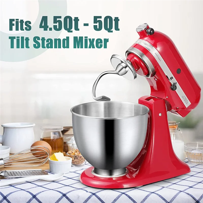Stainless Steel K45DH Dough Hook Attachment for KitchenAid 4.5-5Q Ttilt-Head Mixer Parts Accessorie E
Stainless Steel K45DH Dough Hook Attachment for KitchenAid 4.5-5Q Ttilt-Head Mixer Parts Accessorie E