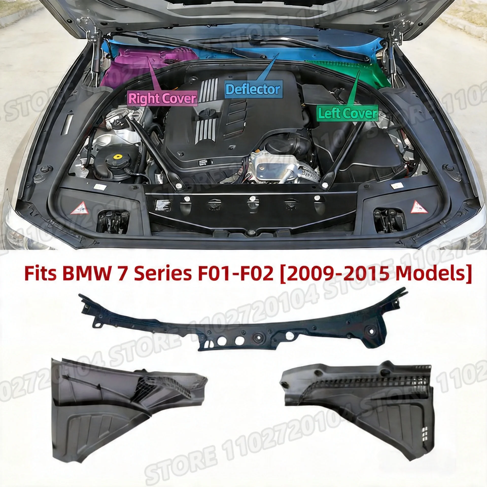 for 2009-2015 F01 F02 BMW 7 Series Front Windshield Wiper Cowl Grille Vent Cover Panel LHD 51717184563 51717216973 51717216974
for 2009-2015 F01 F02 BMW 7 Series Front Windshield Wiper Cowl Grille Vent Cover Panel LHD 51717184563 51717216973 51717216974