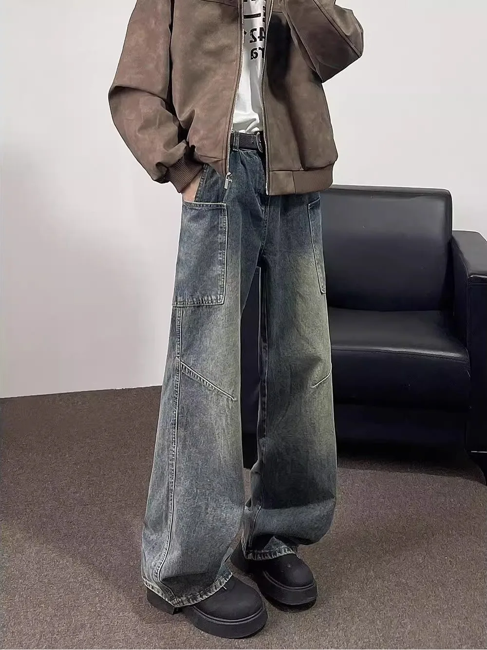 Large Size 300 Pou American Sle Multi ket Denim Jeans Men Deconstructed Patchwork Loose Retro Casual Long Trousers
Large Size 300 Pou American Sle Multi ket Denim Jeans Men Deconstructed Patchwork Loose Retro Casual Long Trousers