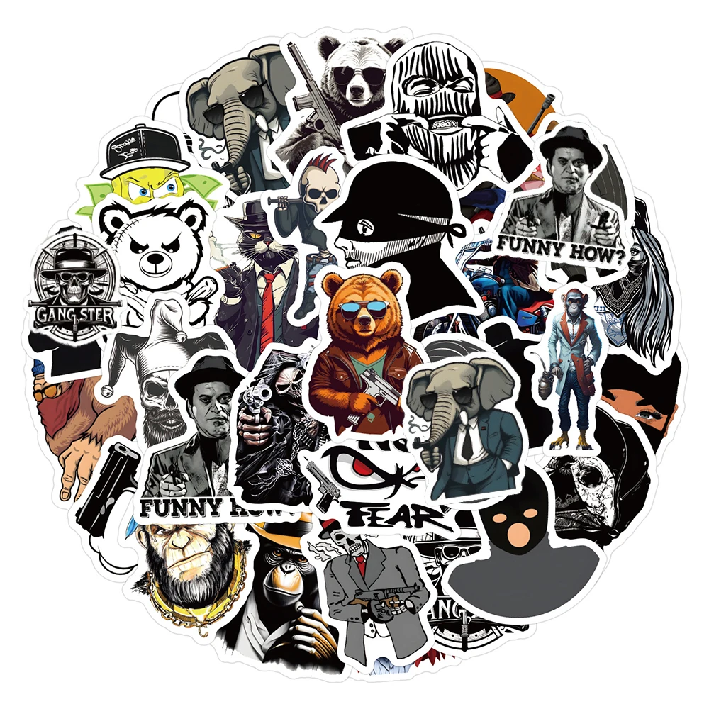 10/30/60pcs Cartoon Gangster Gunman Graffiti Stickers Cool Killer Decals Kid Toy DIY Stationery Helmet Laptop Decoration Sticker
10/30/60pcs Cartoon Gangster Gunman Graffiti Stickers Cool Killer Decals Kid Toy DIY Stationery Helmet Laptop Decoration Sticker