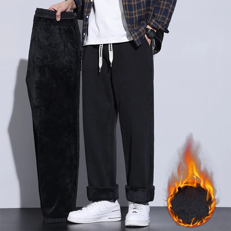 Young Men's Winter Jeans Fashion Loose Fleece Warm Denim Trousers Black Baggy Casual Pants Brand Men's Daily Trousers
Young Men's Winter Jeans Fashion Loose Fleece Warm Denim Trousers Black Baggy Casual Pants Brand Men's Daily Trousers