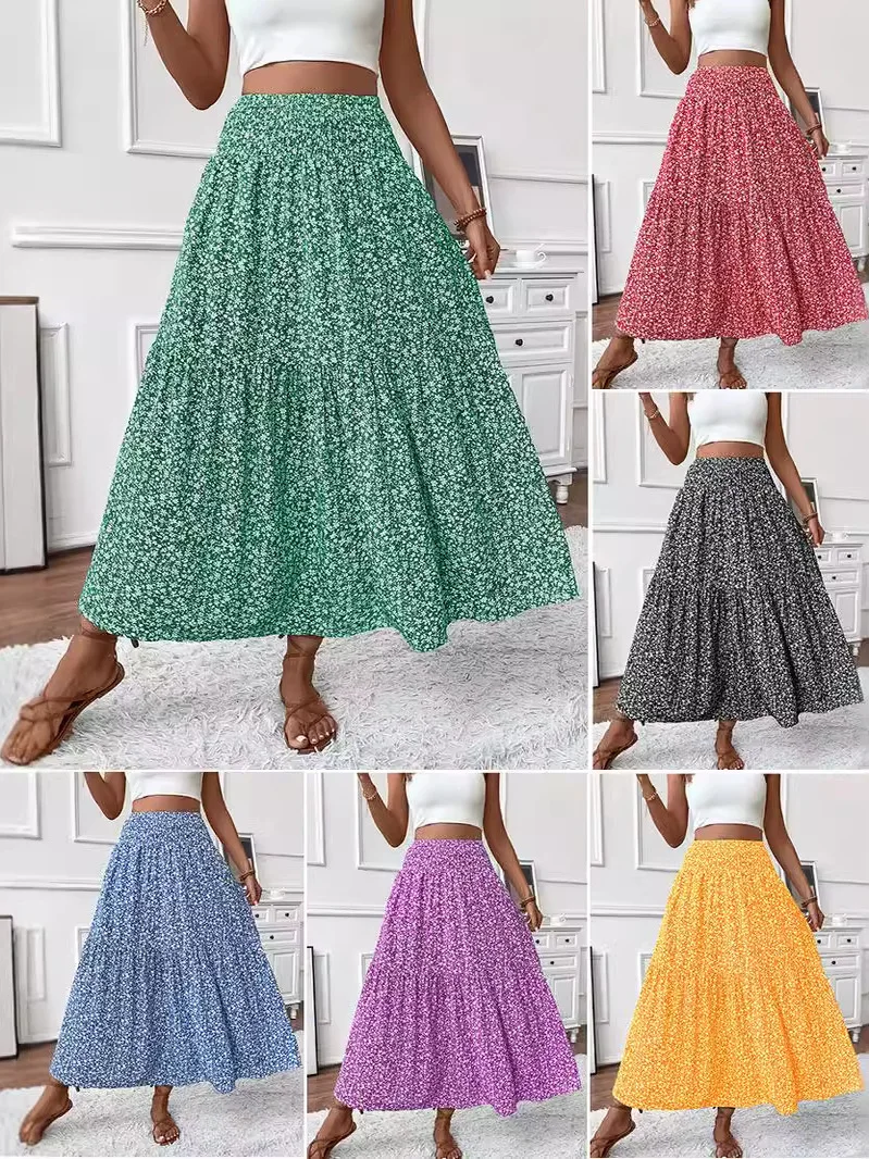 Плиссированная юбка с высокой талией и эластичной резинкой на талии с цветочным принтом, повседневная летняя коллекция из полиэфирного волокна Fre Sle
Плиссированная юбка с высокой талией и эластичной резинкой на талии с цветочным принтом, повседневная летняя коллекция из полиэфирного волокна Fre Sle