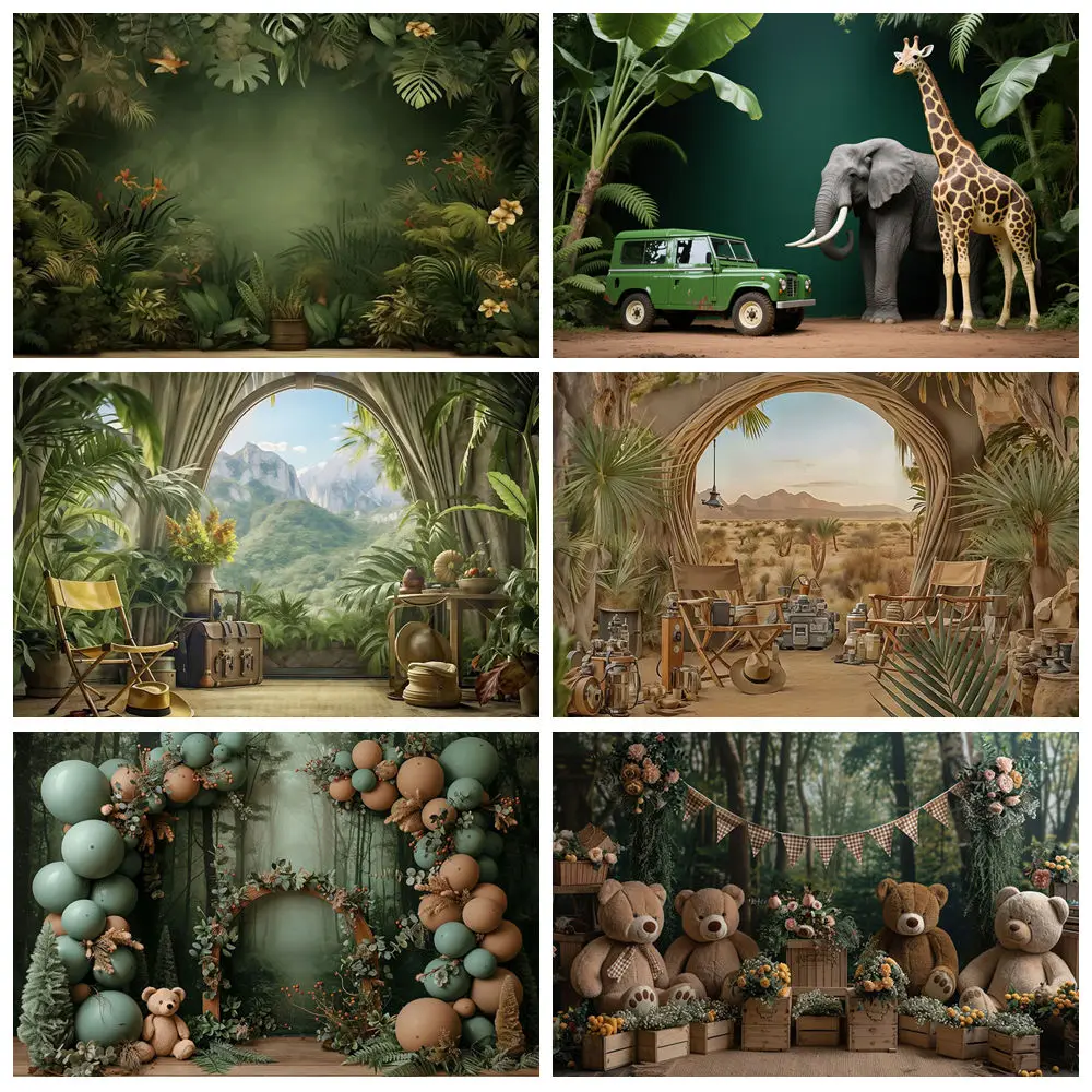 Jungle Animals Baby Birthday Decortaion Photography Backdrop Wild One Newborn Birthday Party Decor Baby Shower Photo Background 
Jungle Animals Baby Birthday Decortaion Photography Backdrop Wild One Newborn Birthday Party Decor Baby Shower Photo Background