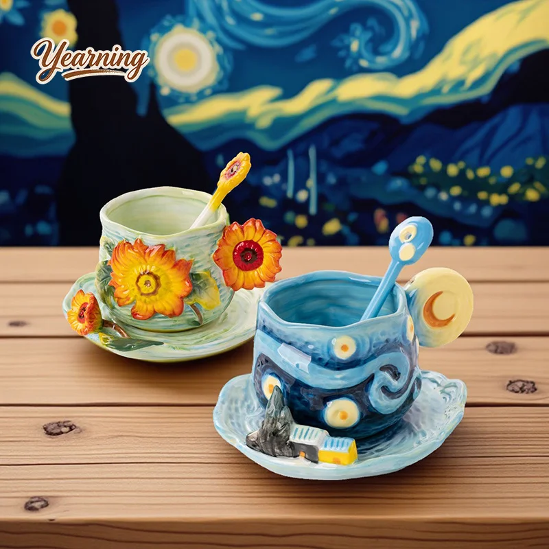 Creative Van Gogh Hand Painted European Vintage Ceramic Coffee Cup High Quality Exquisite
Creative Van Gogh Hand Painted European Vintage Ceramic Coffee Cup High Quality Exquisite