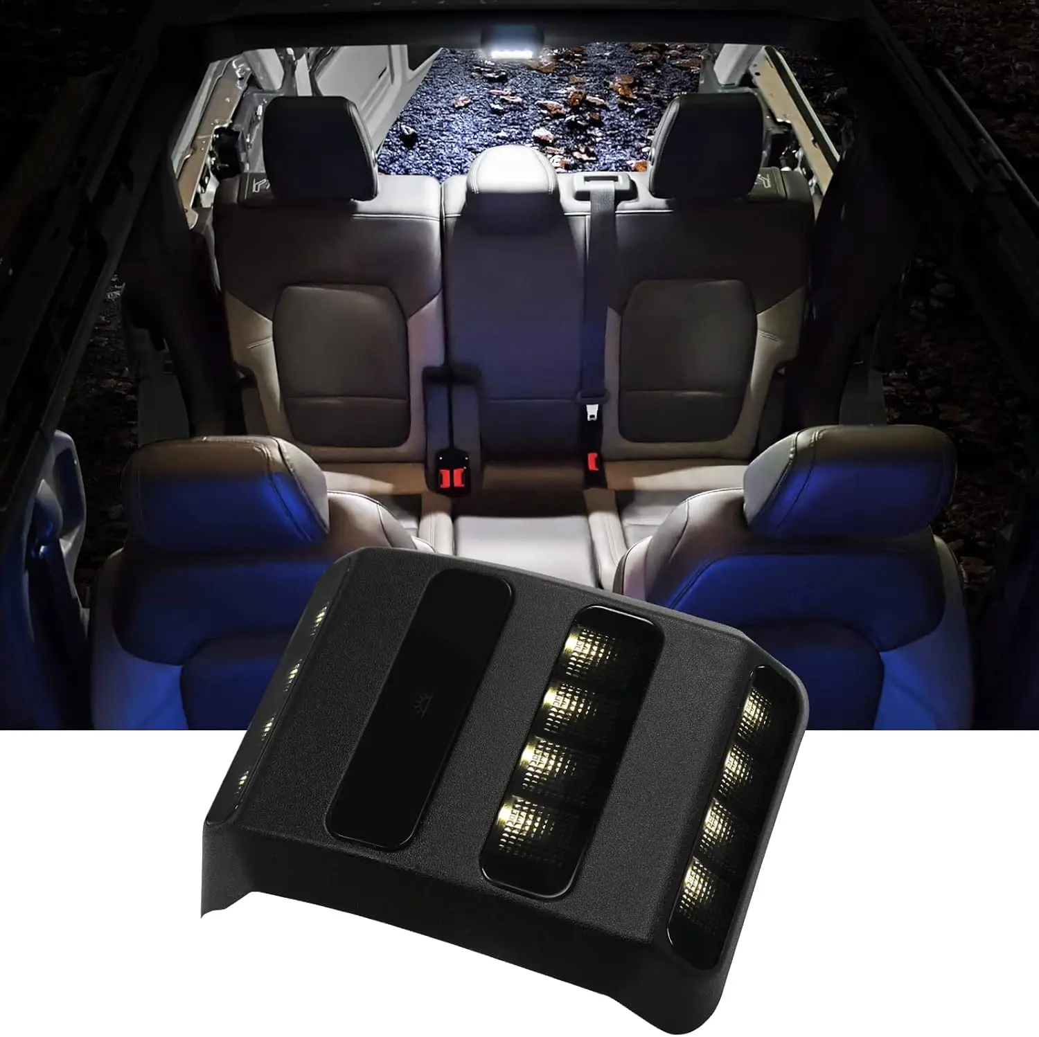 For Ford Bronco 2021-2024 Rear Roof Reading Light Touch LED Trunk Roof Light Modification Accessories
For Ford Bronco 2021-2024 Rear Roof Reading Light Touch LED Trunk Roof Light Modification Accessories