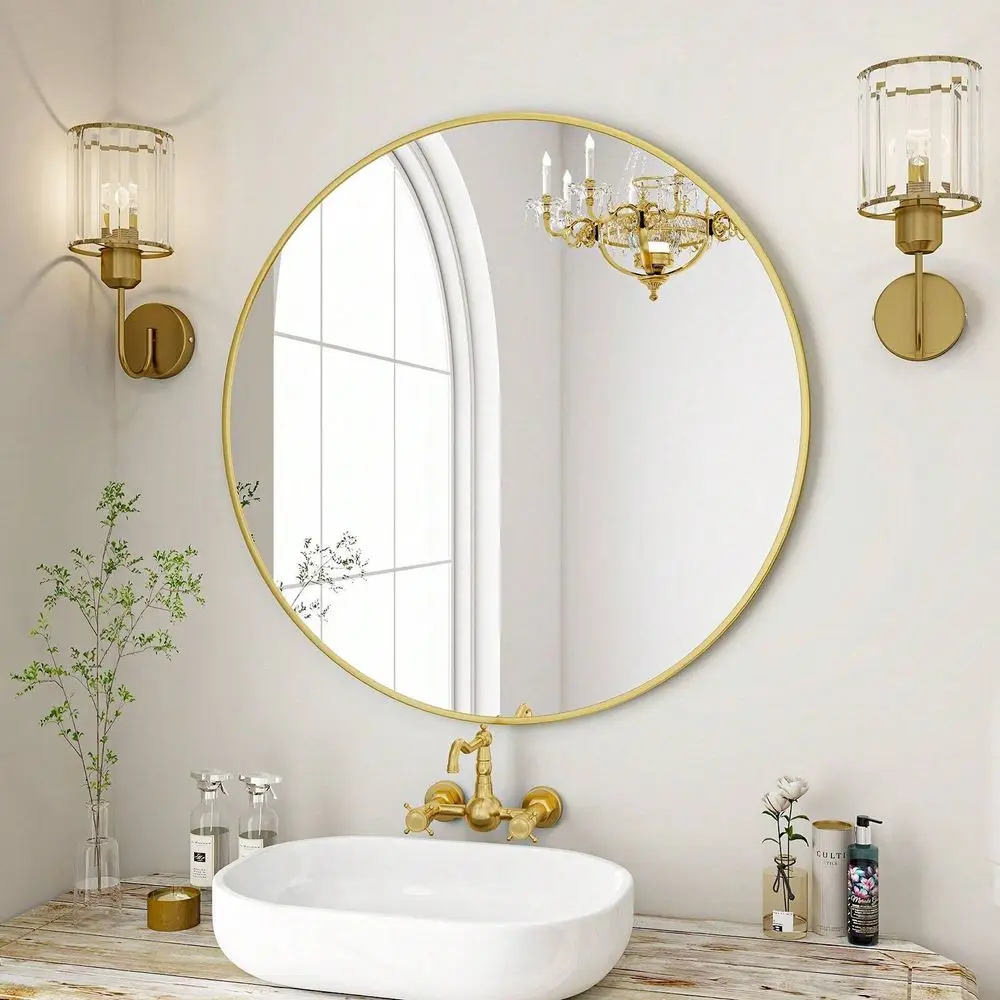 Inch Round Mirror, Wall Mounted Circle Mirror With Metal Frame, Suitable For Bathroom, Vanity, Entryway, Living Room, Wall Decor
Inch Round Mirror, Wall Mounted Circle Mirror With Metal Frame, Suitable For Bathroom, Vanity, Entryway, Living Room, Wall Decor