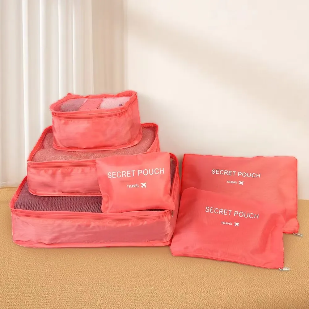 6Pcs Luggage Travel Bags Underwear Shoes Storage Bag Oxford Waterproof Cloth Suitcase Pouch Cube Red Organiser For Clothing
6Pcs Luggage Travel Bags Underwear Shoes Storage Bag Oxford Waterproof Cloth Suitcase Pouch Cube Red Organiser For Clothing