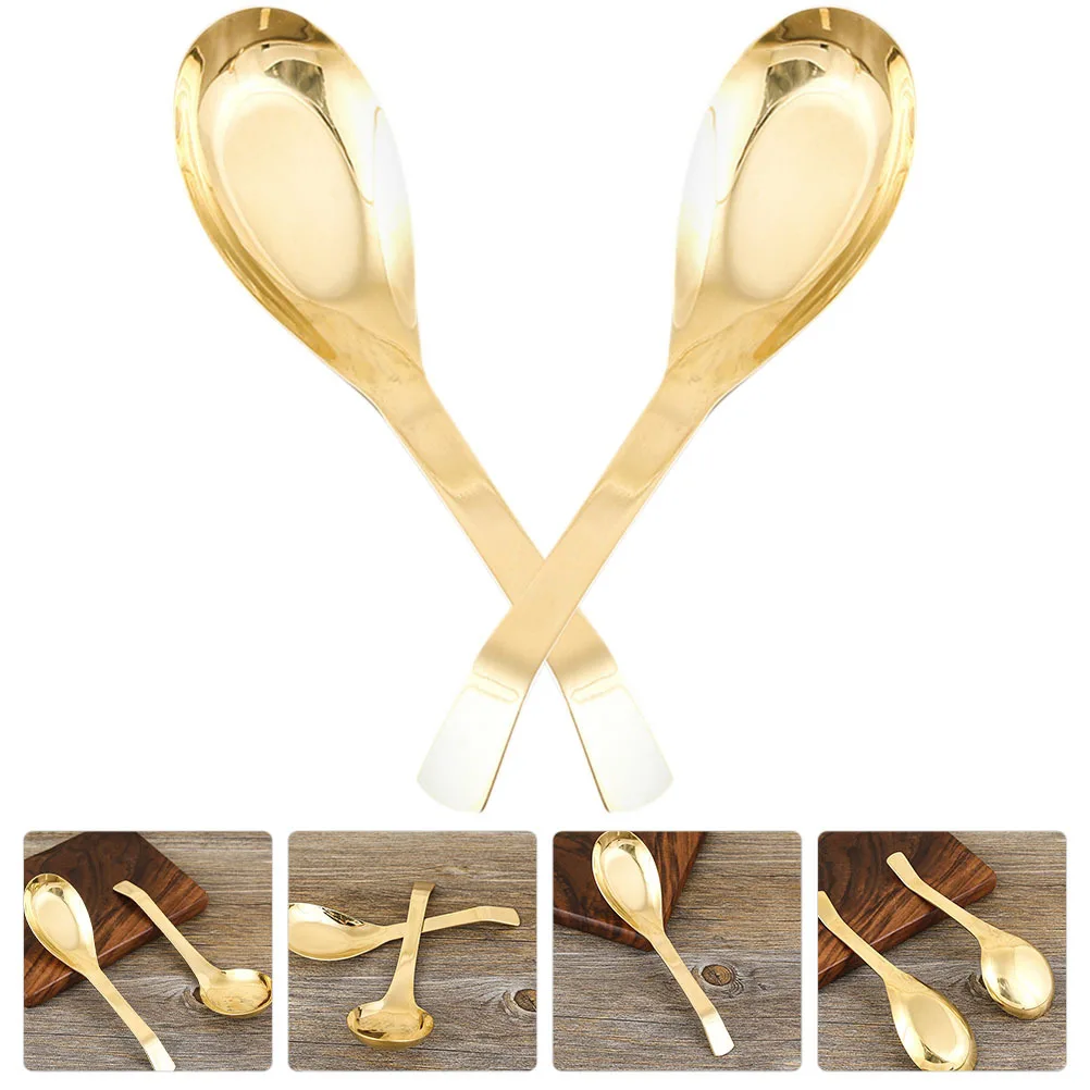 Thickened Long Handle Soup Ladle Brass Golden Metal Spoon For Kitchen Restaurant Hotel Heavy Duty Non-Slip Serving Spoon
Thickened Long Handle Soup Ladle Brass Golden Metal Spoon For Kitchen Restaurant Hotel Heavy Duty Non-Slip Serving Spoon