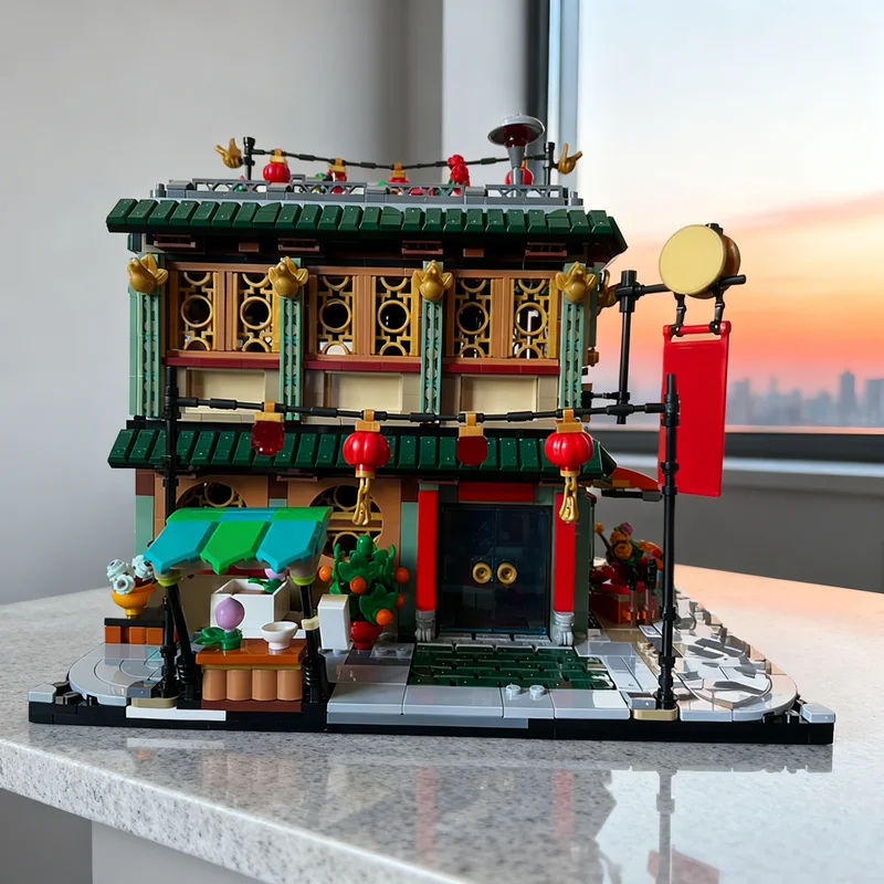 Набор строительных блоков MOC «Семейное воссоединение» (1661 деталь) – модель китайских традиционных праздников, архитектурная игрушка, рождественский подарок, конструктор для детей, сделай сам
Набор строительных блоков MOC «Семейное воссоединение» (1661 деталь) – модель китайских традиционных праздников, архитектурная игрушка, рождественский подарок, конструктор для детей, сделай сам