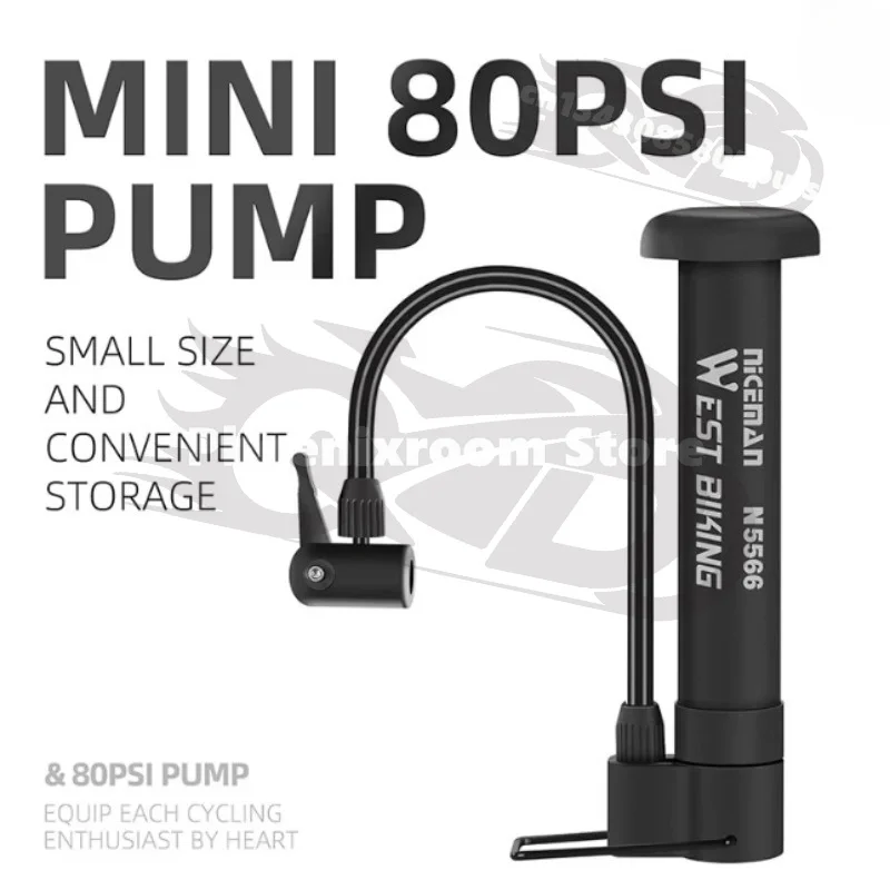 West Biking Portable Mini Bike Tire Pump Schrader Valve Inflator for Mountain Bike Basketball Outdoor Cycling Gear
West Biking Portable Mini Bike Tire Pump Schrader Valve Inflator for Mountain Bike Basketball Outdoor Cycling Gear