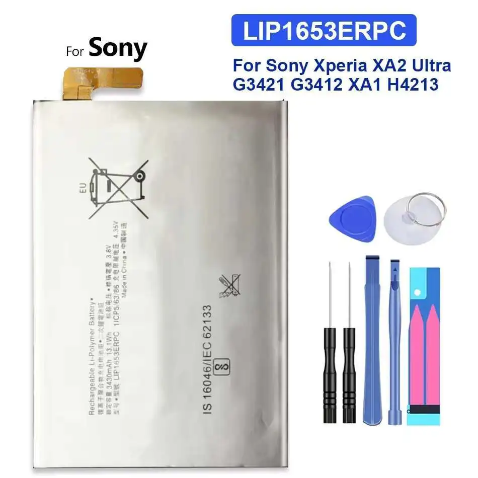 Premium Replacement LIP1653ERPC Mobile Phone Battery Safe 3430mAh For Sony Xperia XA2 Ultra G3421 G3412 XA1 Plus Dual H4213
Premium Replacement LIP1653ERPC Mobile Phone Battery Safe 3430mAh For Sony Xperia XA2 Ultra G3421 G3412 XA1 Plus Dual H4213