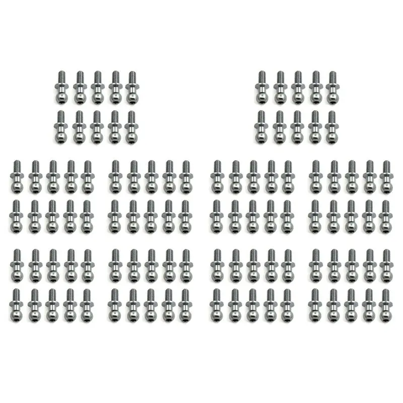 ABWE-100Pcs M3 Metal Hex Ball Head Screws For Tamiya TT01 TT02 Sakura D5 1/10 RC Drift Car Spare Parts Universal,Silver
ABWE-100Pcs M3 Metal Hex Ball Head Screws For Tamiya TT01 TT02 Sakura D5 1/10 RC Drift Car Spare Parts Universal,Silver