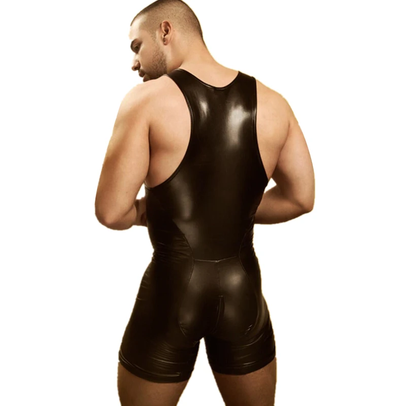Men Sexy PU Leather Fetish Lingerie Bodysuit Clubwear Erotic Tights Jumpsuit Nightclub Zip Leotard One-piece Vest Stage Costume
Men Sexy PU Leather Fetish Lingerie Bodysuit Clubwear Erotic Tights Jumpsuit Nightclub Zip Leotard One-piece Vest Stage Costume