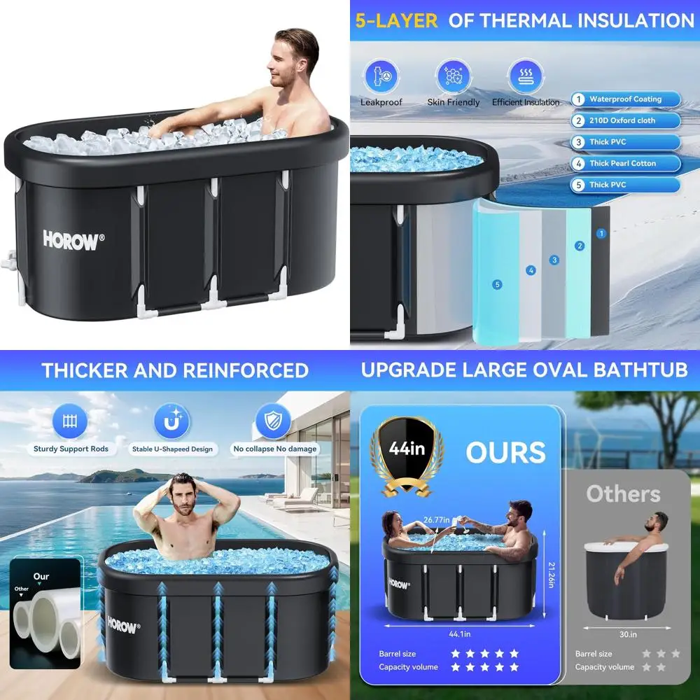 100 Gallon Portable Cold Therapy Tub for Athletes and Outdoor Use - Ideal for Recovery and Ice Plunge Therapy
100 Gallon Portable Cold Therapy Tub for Athletes and Outdoor Use - Ideal for Recovery and Ice Plunge Therapy