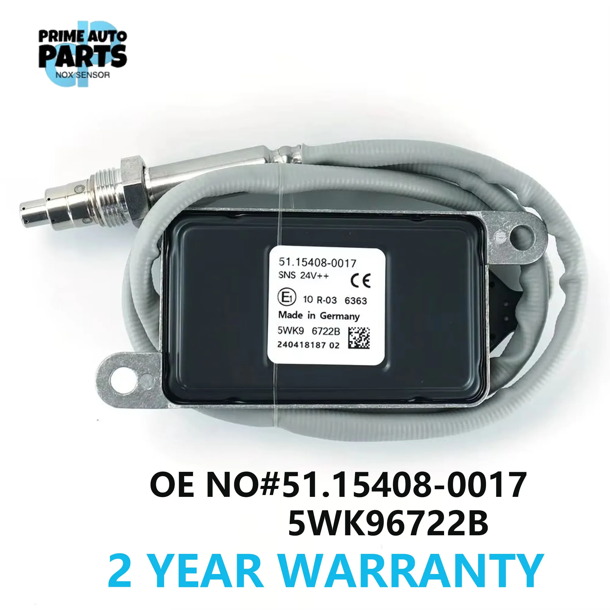 NOx Sensor 5WK96722B 51.15408-0017 5WK9 6722B 51154080017 New Nitrogen Oxide Sensor For MAN Truck 24V
NOx Sensor 5WK96722B 51.15408-0017 5WK9 6722B 51154080017 New Nitrogen Oxide Sensor For MAN Truck 24V