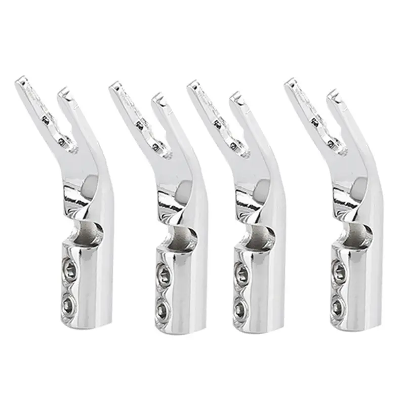 (Flash Sale) 16PCS HIFI Banana Y Spade U/Y Gold Plated Pure Copper Screw Fork Hifi Speaker Spade Connector Plugs-Silver
(Flash Sale) 16PCS HIFI Banana Y Spade U/Y Gold Plated Pure Copper Screw Fork Hifi Speaker Spade Connector Plugs-Silver